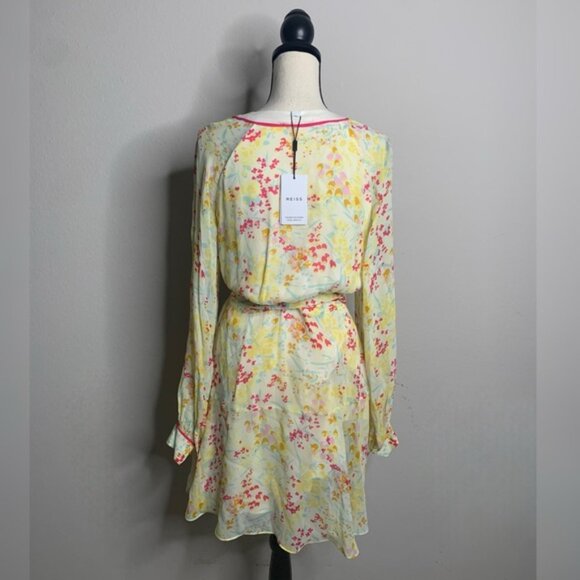 NWT Reiss Molly Floral Puff Long Sleeve Mini Dress - Picture 5 of 12